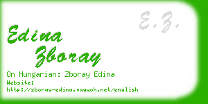 edina zboray business card